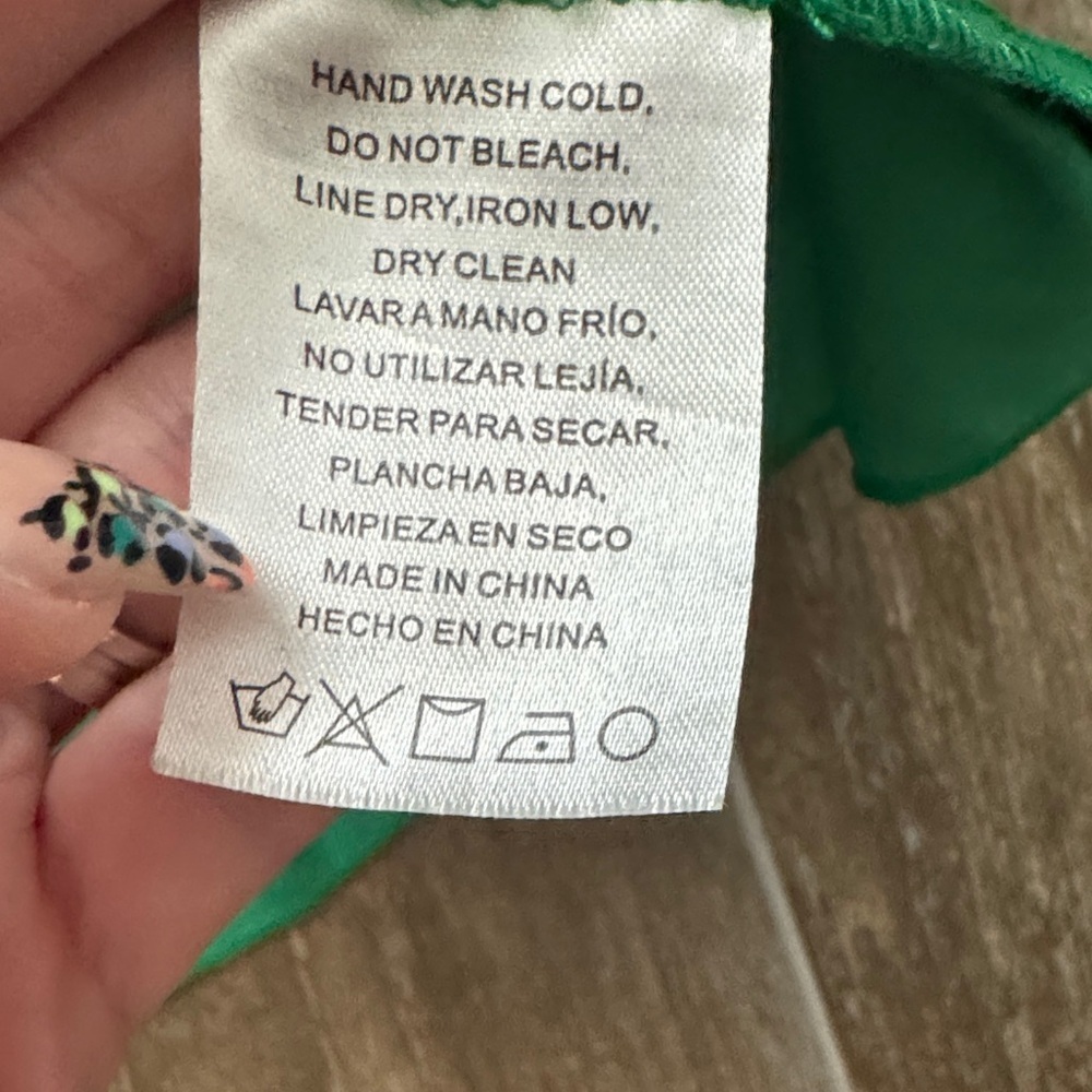 Emory Park Emerald Satin looking Ruffle Tank Top - Picture 7 of 8